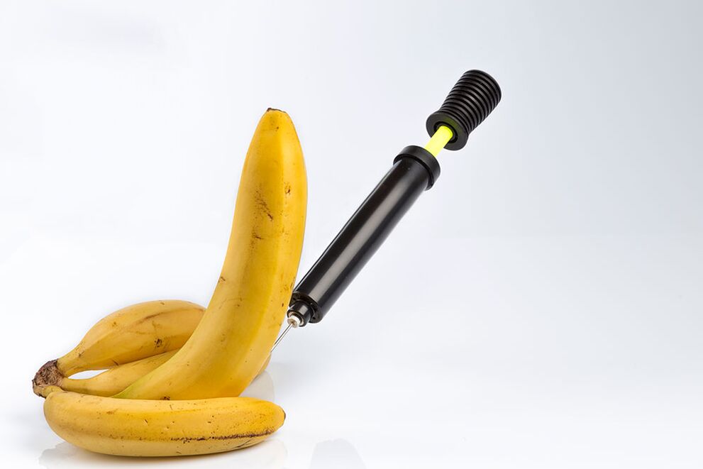 Injeksioni i bananes simulon injeksionin e zgjerimit të penisit